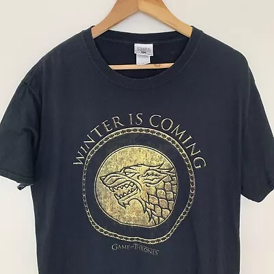 Buy Game Of Thrones T-shirt Winter Is Coming Men's XL HBO TV Short Sleeve Cotton • 9.40£