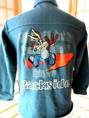 Buy Youth Kids 1996 Warner Brothers Studio Wile E Coyote Baumwolle Button Shirt L • 11.60£