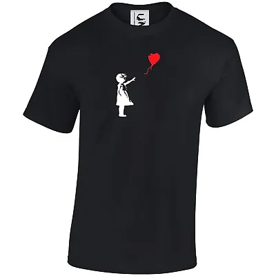 Buy Banksy T-shirt Balloon Girl Heart Shaped Balloon Shirt Adults Teens Kids Sizes • 9.99£