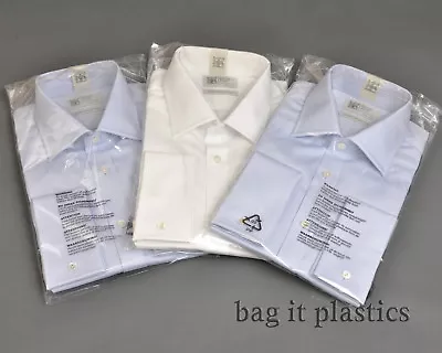 Buy Garment Shirt Clothes Bags Clear Polythene Plastic Self Seal Dry Cleaners Bags  • 74.40£