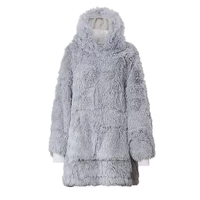 Buy Ladies Sherpa Fleece Fur Hoodie Fluffy Shaggy Pullover Oversized Hooded Hoody UK • 27.99£