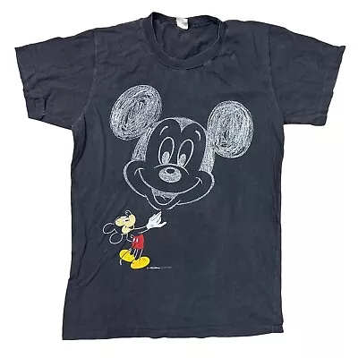 Buy Vintage Walt Disney 1986 T-Shirt Single Stitch Graphic Print Black Mens Medium • 29.99£