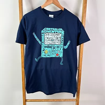 Buy BMO Adventure Time Shirt Mens Medium Blue Cartoon Animation Short Sleeve • 9.34£