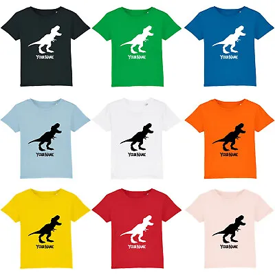 Buy Personalised T-Rex Dinosaurs T-shirt Your Name Tyrannosaurus Unisex Gift Tee Top • 9.99£