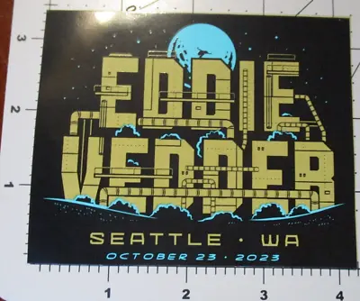 Buy EDDIE VEDDER Pearl Jam Seattle 10-23-23 2023 Moon STICKER Decal Concert Merch • 9.64£