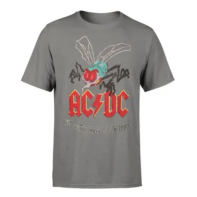 Buy AC/DC T-Shirt Fly On The Wall Tour ACDC Band Official Grey New • 14.95£