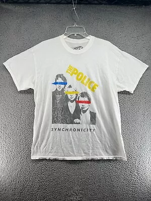 Buy The Police Shirt Womens M/L White Short Sleeve Synchronicity Band • 23.66£