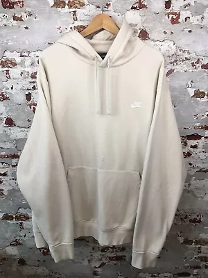 Buy NIKE Mens Tall Full Zip Hoodie Sweater 2XL XXL Beige Cream Condition Issues • 19.99£