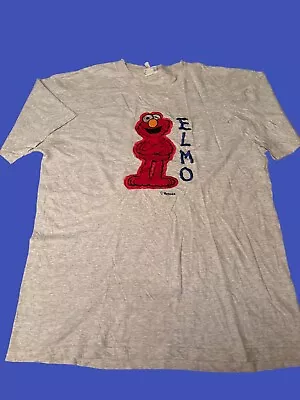 Buy Sesame Street Men's Vintage Tee Grey Size XL? Elmo Jim Henson Made In USA • 12£