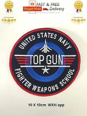 Buy Top Gun Video Game Blue New Embroidered Sew/Iron On Patch Badge Jacket/JeansN-43 • 2.09£