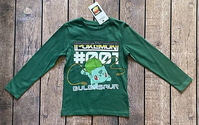 Buy Boy’s Size 4-5 Years Marks And Spencer Pokémon Bulbasaur Long Sleeve T-Shirt • 7.29£