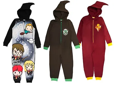 Buy Boys 1Onesie Harry Potter One Piece Pyjamas Pointy Hood Age 5-13 Yrs Girls Kids • 12.99£