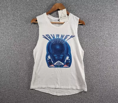 Buy Daydreamer Journey Women's White Hemp Graphic Print Rock Band T-shirt Vest - M • 49.50£