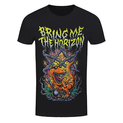 Buy Bring Me The Horizon T-Shirt BMTH Smoking Dinosaur Band Official New Black • 15.95£
