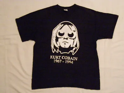 Buy NIRVANA KURT COBAIN 1967-1994  Vintage Rock T-shirt Size L • 17.99£