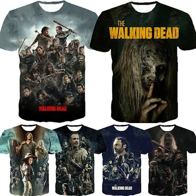 Buy Walking Dead TV Series Casual Women Men T-Shirt 3D Print Short Sleeve Tee Tops • 9.56£