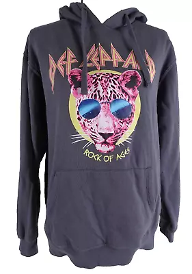 Buy Def Leppard Womens Pullover Hoodie Size Large Rock Of Ages Gray Casual Colorful • 21.27£