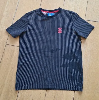 Buy Adidas Originals X Star Wars Boys Age 13-14 Striped Black AT-AT T-Shirt • 16.99£