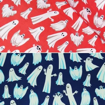 Buy 100% Cotton Fabric Bed Sheet Haunting Sheet Ghosts Spooky Halloween 142cm Wide • 3.35£
