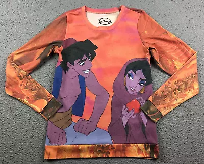 Buy VTG Disney Aladdin Womens Full Graphic T-Shirt Size S Crew Neck Long Sleeve • 38.91£