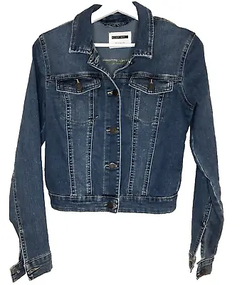 Buy Noisy May Denim Jacket Womens Size XS Blue Short Long Sleeve Ladies Button Down • 5.69£