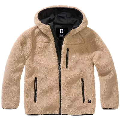 Buy Brandit Kids Teddyfleece Hooded Jacket High Pile Warm Teddy Fleece Hiking Camel • 56.95£