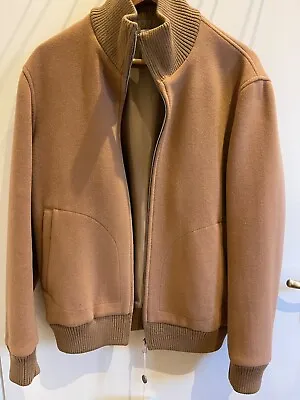 Buy SANDRO Bomber Wool-blend Jacket Light Brown Size S  £540 • 200£