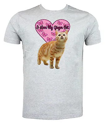 Buy I Love My Ginger Cat T Shirt, Choice Of Size & Colours, Mens/womens • 11.99£
