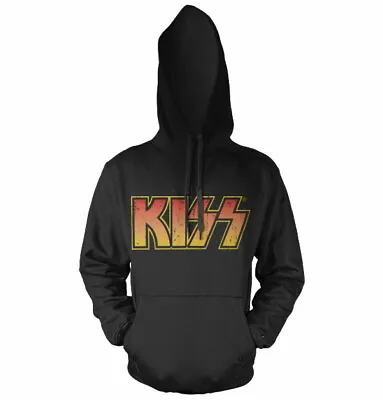 Buy Officially Licensed KISS Distressed Logotype Hoodie • 17.99£