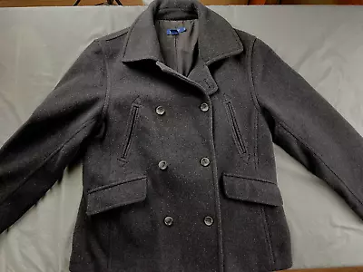 Buy J Crew Wool Blend Double Breasted Button Front Lined Pea Coat Jacket Women Sz M • 38.60£