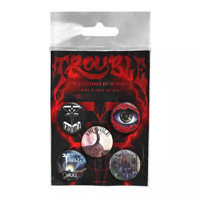 Buy Trouble 5 Button Badge Set Official Doom Metal Band Merch • 9.48£