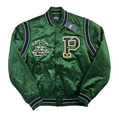 Buy Polo Ralph Lauren Satin Varsity State Champs Letterman Jacket S NWT • 200£