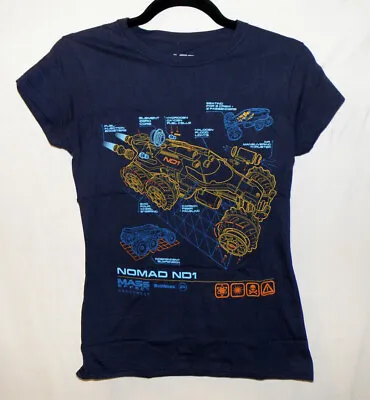 Buy MASS EFFECT Girls Juniors T-Shirt - NOMAD ND1  NAVY   Small  NEW Without Tags • 7.23£