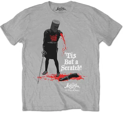 Buy Monty Python & The Holy Grail 'Tis But A Scratch Grey Cotton T-Shirt • 14.49£