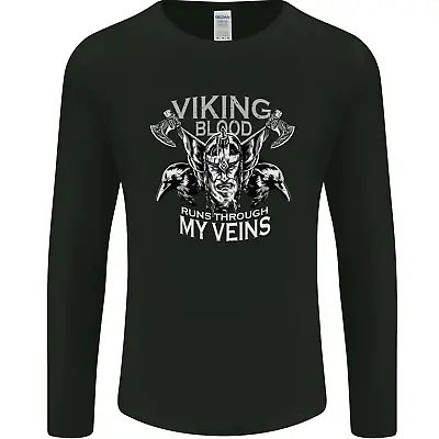 Buy Viking Blood Odin Valhalla Norse Mythology Mens Long Sleeve T-Shirt • 12.99£