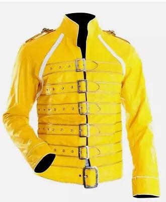 Buy Freddie Mercury Yellow And All Colors Wembley Leather Jacket Costume • 71£