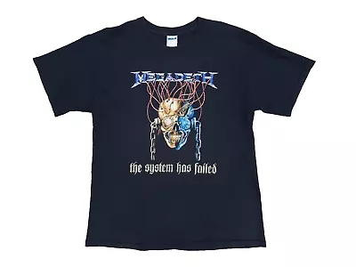 Buy Gildan L Black Megadeth Band T-shirt Men's The System Has Failed Skull Graphic • 14.99£