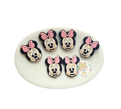 Buy 2 Pcs Minnie Mouse Shape Silicone Jewellery Beads Food Grade Quality • 3.55£