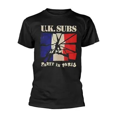 Buy UK Subs 'Party In Paris' -  OFFICIAL Black T-shirt, Punk • 17.95£