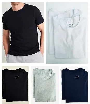 Buy Men's MARKS 2 Pack T Shirts Cooling Fresh Black White Grey Stretch Cotton Summer • 9.95£