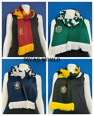 Buy Harry Potter Scarf Women's Hufflepuff Ravenclaw Gryffindor Slytherin House UK • 31.04£
