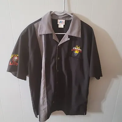 Buy Disney Villains Embroidered Chernabog Choppers Button Up Size L • 85.05£