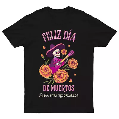 Buy Day Of The Dead Mexican T-Shirt Sugar Skull Dia De Los Muertos Gothic #V#DD199 • 9.99£