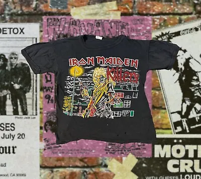 Buy Iron Maiden Killers Vintage 1981 First Official Band Tee. Incredibly Rare Piece  • 100£