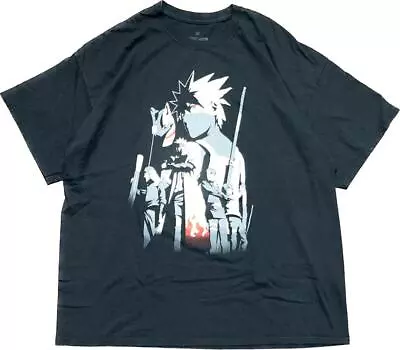 Buy Naruto Shippuden Short Sleeve T-Shirt Kakashi Anime Black 2Xl • 91.55£