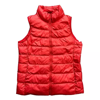 Buy Uniqlo Ultra Light Down Gilet Puffer Vest Jacket Red Softshell Youth Girls 12 • 13.99£