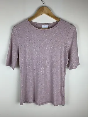 Buy Witchery Size S Pink Marle Ribbed T-Shirt • 10.53£