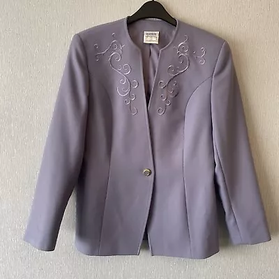 Buy Eastex Lilac Dress Jacket Size 12 Padded Shoulder Lined 1 Button (CL1) • 9.99£