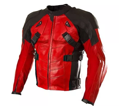 Buy DeadPool Motorbike Leather Jacket Motorcycle Leather Jacket Biker Leather Jacket • 119.99£