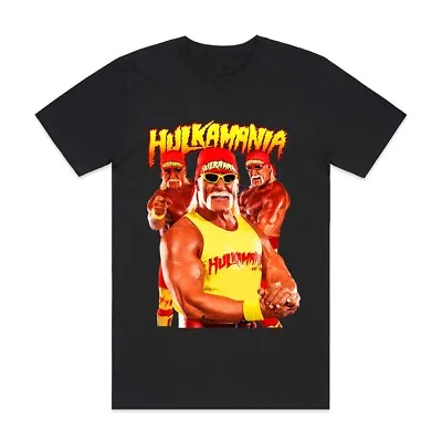 Buy Custom T Shirt Hulk Hogan Hulkamania Wwe Wrestling Wcw Aew Vintage Tee Artist • 25.29£